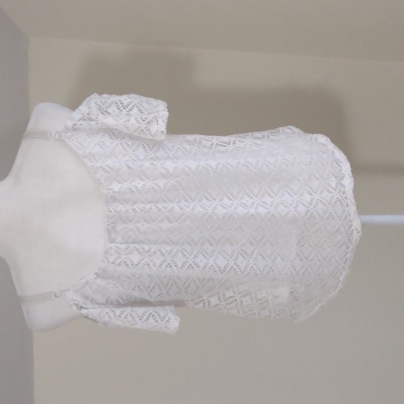 Old Navy off-shoulder white lined top Size M Made in the USA - Picture 5 of 9